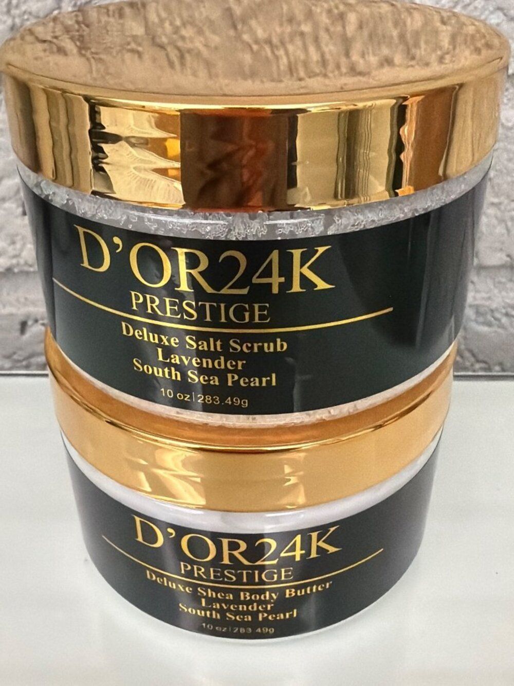 D’OR24K Deluxe Shea Lavender South Sea Pearl Body Butter Scrub & Body
